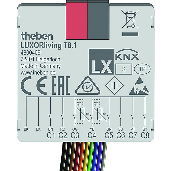 Theben Tasterschnittstelle LUXORliving LUXORliving T8.1